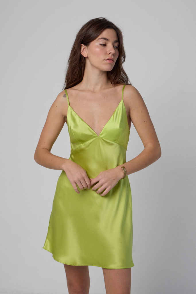 Short nightie BIANCA Acid Green