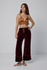 Pantalon BÉLINDA Velours Bordeaux